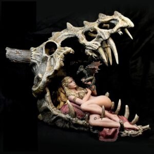 Unpainted 1/24 Sexy Girl Queen Of Dragons Resin Figure Model Kit Unassembled