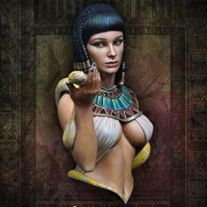 Unpainted 1/12 BUST Sexy Girl Egyptian Cobra Queen Resin Figure Model Kit Unassembled