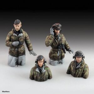 Unpainted 1/35 German Soldiers Tank Crew WW2 WWII Resin Figure Model Kit Unassembled