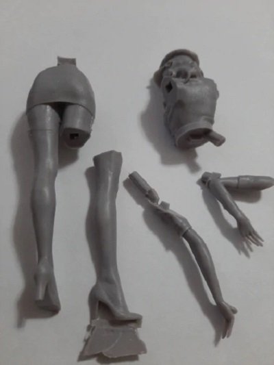 Unpainted 1/16 Military Police Girl Resin Figure Model Kit Unassembled