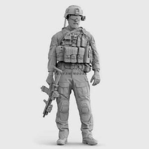 Unpainted 1/16 Modern US Army Navy Seal Resin Figure Model Kit Unassembled