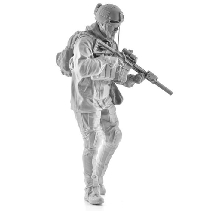 Unpainted 1/16 Modern US Army Marine Soldier Resin Figure Model Kit Unassembled