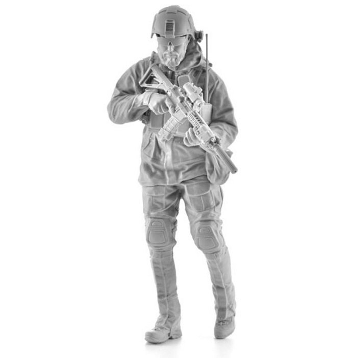 Unpainted 1/16 Modern US Army Marine Soldier Resin Figure Model Kit Unassembled