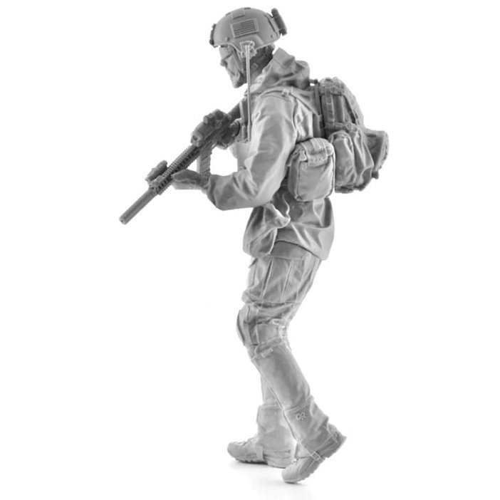 Unpainted 1/16 Modern US Army Marine Soldier Resin Figure Model Kit Unassembled