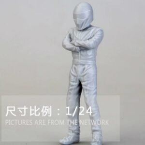Unpainted 1/24 Modern Racing Car Driver Resin Figure Model Kit Unassembled