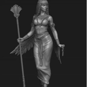 Unpainted 1/24 75MM Sexy Girl Egyptian Queen Resin Figure Model Kit Unassembled