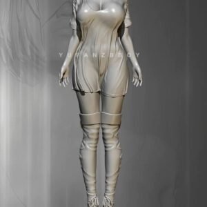 Unpainted 1/24 75mm Sexy Girl 2B In Action Resin Figure Model Kit Unassembled