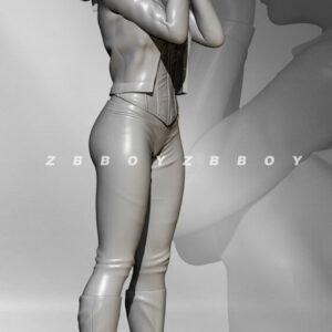 Unpainted 1/24 Sexy Girl Photographer Resin Figure Model Kit Unassembled