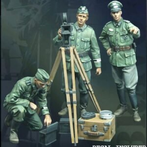 Unpainted 1/35 3pcs German Soldiers Propaganda Troops WW2 Resin Figure Model Kit Unassembled(With Device)