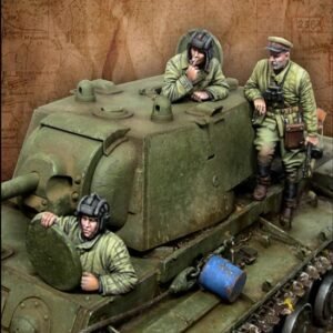 Unpainted 1/35 Soviet Tank Crew WW2 WWII Resin Figure Model Kit Unassembled-No Tank