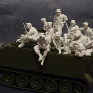 Unpainted 1/35 10pcs US Army Soldiers Vietnam War Resin Figure Model Kit-NO Tank