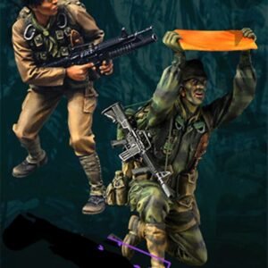Unpainted 1/35 MACV-SOG (2) Soldiers Vietnam War Resin Figure Model Kit Unassembled