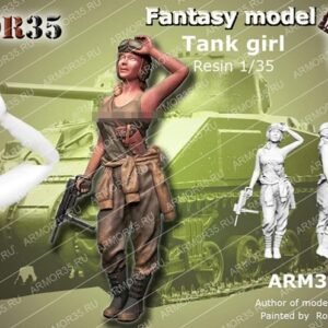 Unpainted 1/35 Sexy German Tank Girl (1) Female Resin Figure Model Kit Unassembled