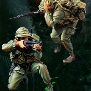 Unpainted 1/35 US Army Soldiers Vietnam War Resin Figure Model Kit Unassembled