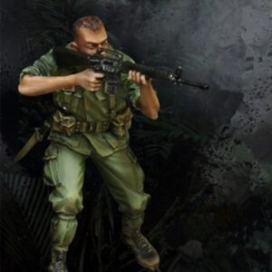 Unpainted 1/35 US Army Infantry Soldier Gunfighter Resin Figure Model Kit Unassembled