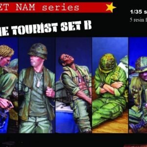 Unpainted 1/35 5pcs US Soldiers Vietnam War Resin Figure Model Kit Unassembled-Set B