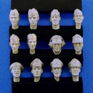 Unpainted 1/35 German Tank Crew Heads WW2 Resin Figure Model Kit Unassembled-Set 1
