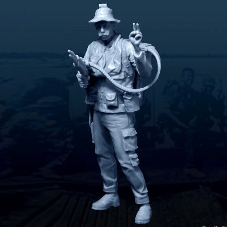 Unpainted 1/35 US Army Soldier Navy Seal WW2 Resin Figure Model Kit Unassembled