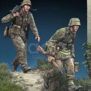 Unpainted 1/35 German Soldiers Normandy 1944 Resin Figures Model Kit Unassembled