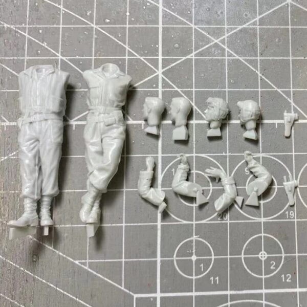 Model Kit Unassembled Unpainted 1/35 US Army Soldiers Tankers Coverall WW2 Resin Figure Model ...