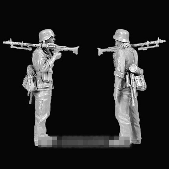 Unpainted 1/35 5pcs German Infantry Soldiers WW2 Resin Figure Model Kit Unassembled