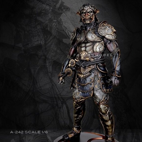 Unpainted 1/6 Japanese Warrior Demon General Resin Figure Model Kit Unassembled
