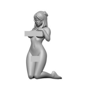 Unpainted 1/24 Sexy Nerdy Club Girl Resin Figure Model Kit Unassembled