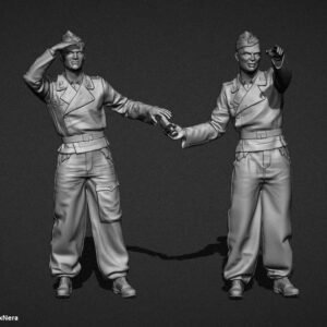 Unpainted 1/35 German Soldiers WW2 WWII Resin Figure Model Kit Unassembled