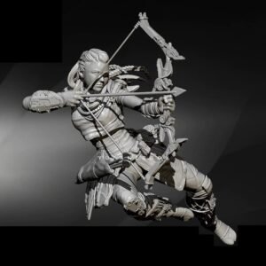 Unpainted 1/24 Sexy Future Girl Female Archer Resin Figure Model Kit Unassembled