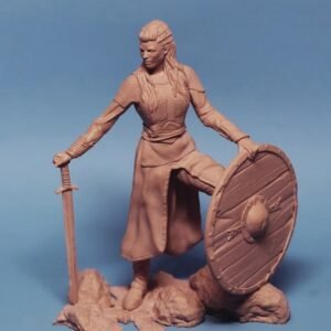 Unpainted 1/24 Sexy Girl Lagertha Warrior Resin Figure Model Kit Unassembled