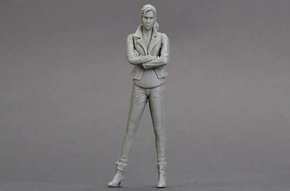 Unpainted 1/24 Racing Car Girl Resin Figure Model Kit Unassembled