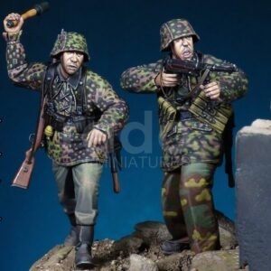 Unpainted 1/35 German Soldiers Normandy 1944 Resin Figure Model Kit Unassembled