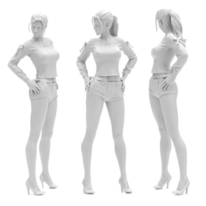 Unpainted 1/24 Big Breasted Modern Sexy Girl Yuna Resin Figure Model Kit Unassembled-1pc