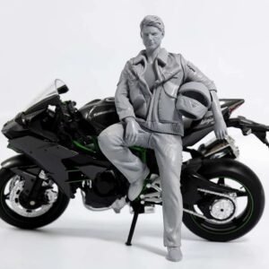 Unpainted 1/12 Modern US Pilot Boy Resin Figure Model Kit Unassembled-NO BIKE