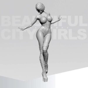 Unpainted 1/24 Sexy Dancing City Girl Resin Figure Model Kit Unassembled