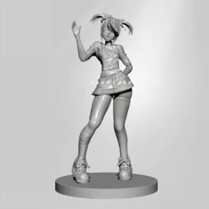Unpainted 1/24 75mm Sexy Lovely Girl LESIE Resin Figure Model Kit Unassembled