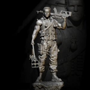 Unpainted 1/24 Arnold Commando Movie Character Resin Figure Model Kit Unassembled