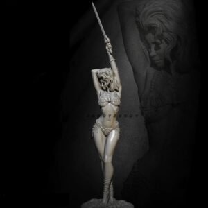 Unpainted 1/24 Sexy Girl With Yanhou Sword Resin Figure Model Kit Unassembled