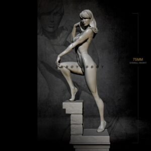 Unpainted 1/24 75mm Sexy Girl LISA Resin Figure Model Kit Unassembled