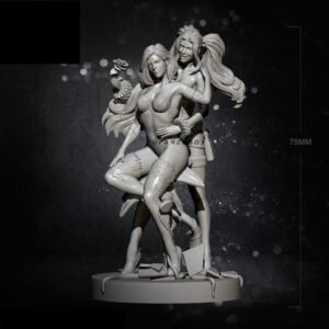 Unpainted 1/24 Sexy Girls The Lovers Of Roses Resin Figure Model Kit Unassembled