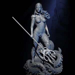 Unpainted 1/24 Sexy Girl Queen Of The Ocean Resin Figure Model Kit Unassembled