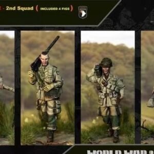 Unpainted 1/35 4pcs US Army Soldiers 101st Airborne Division Resin Figure Model Kit Unassembled