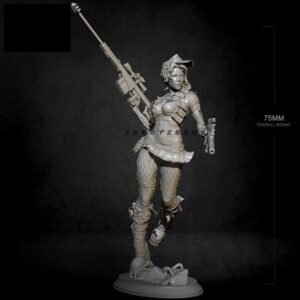 Unpainted 1/24 Sexy Sniper Girl Warrior Resin Figure Model Kit Unassembled