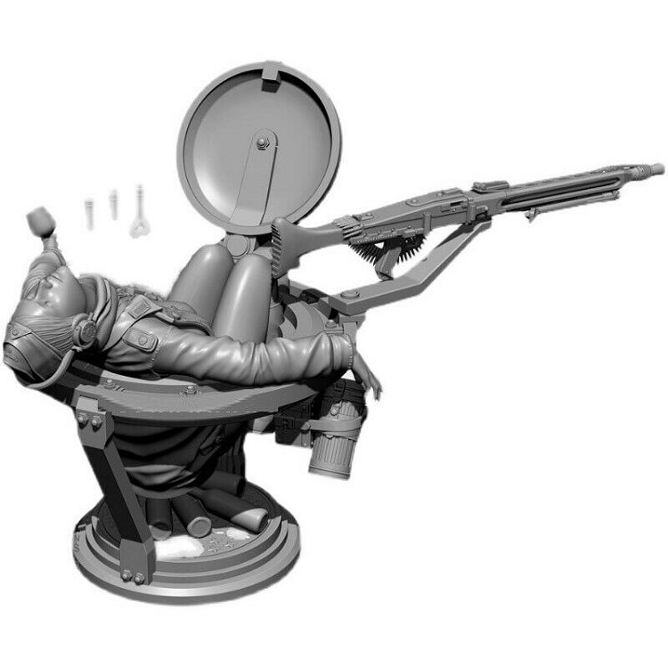 Unpainted 1/18 Sexy Military Girl Tiger Baby Resin Figure Model Kit Unassembled