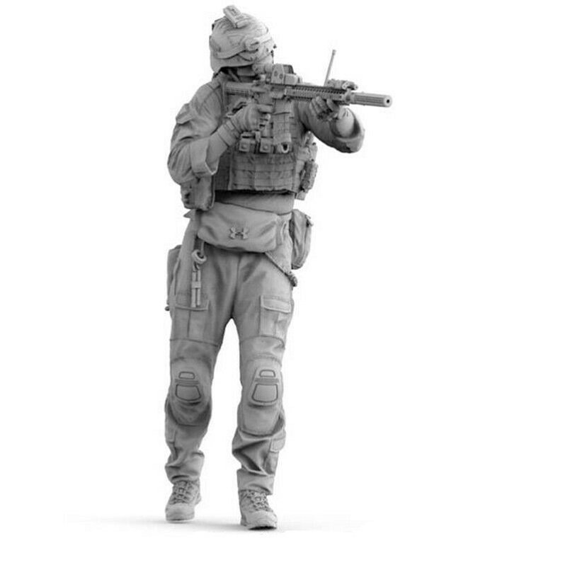 Unpainted 1/16 Modern US Army Soldier Ranger Resin Figure Model Kit Unassembled