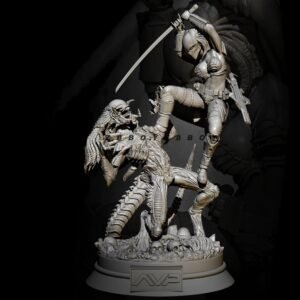 Unpainted 1/24 Sexy Girl Monster Killer Lady Resin Figure Model Kit Unassembled