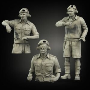 Unpainted 1/35 British Army Tank Crew WWII Resin Figure Model Kit Unassembled