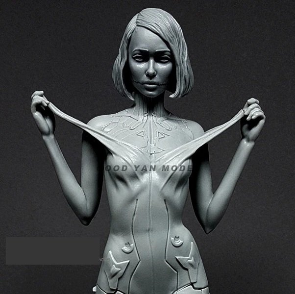 Unpainted 1/16 Sexy Mechanical Agent Girl Resin Figure Model Kit Unassembled