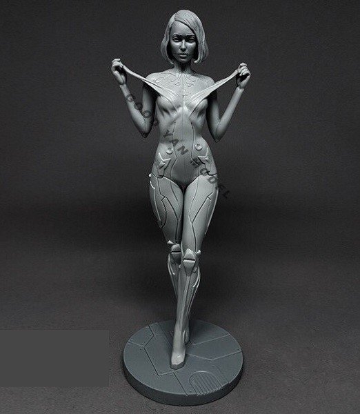 Unpainted 1/16 Sexy Mechanical Agent Girl Resin Figure Model Kit Unassembled