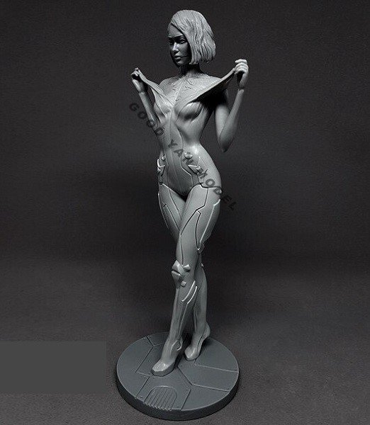 Unpainted 1/16 Sexy Mechanical Agent Girl Resin Figure Model Kit Unassembled